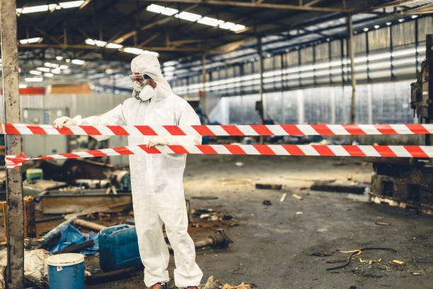 Professional Biohazard Cleanup technician working in Trenton, MO